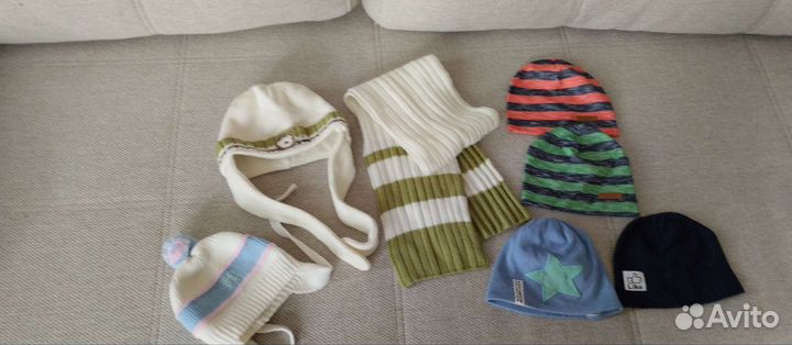 Шапка+шарф. Шапочки хлопок