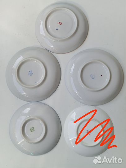 Блюдца кобальт лфз СССР, Конфетница