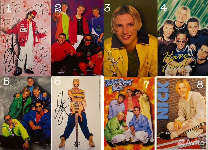 Открытки Backstreet Boys BSB 90-х годов
