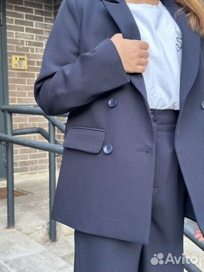 Школьный костюм пиджак + брюки палаццо