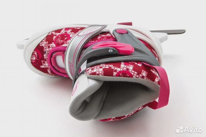 Коньки раздвижные calambus Jenny ICE белый/розовый