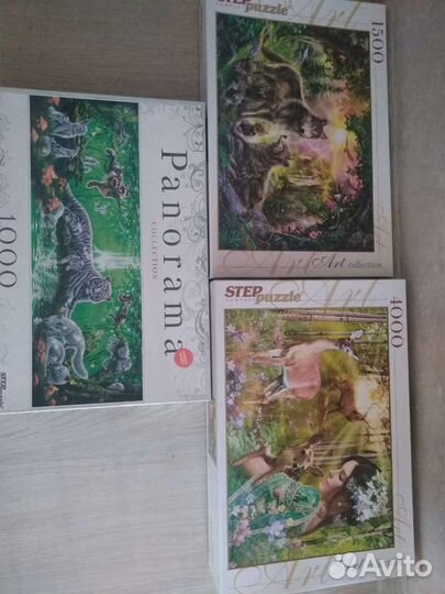 Пазлы разные (500,1000,2000,4000) новые и бу