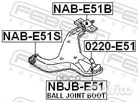 Сайлентблок NAB-E51B NAB-E51B Febest