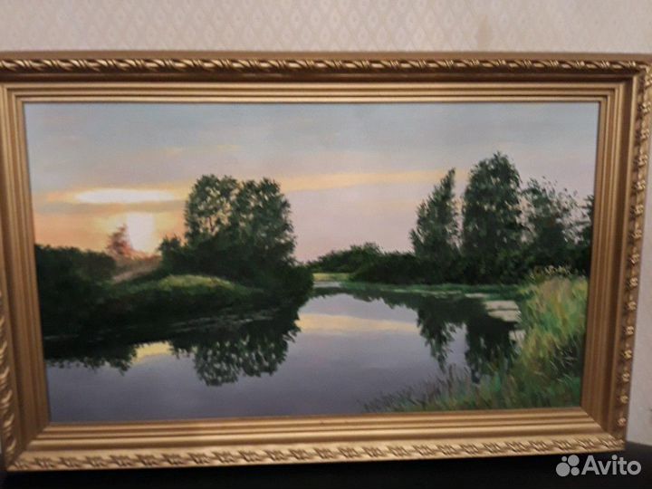 Картина в раме,5030,пейзаж,художник-волков