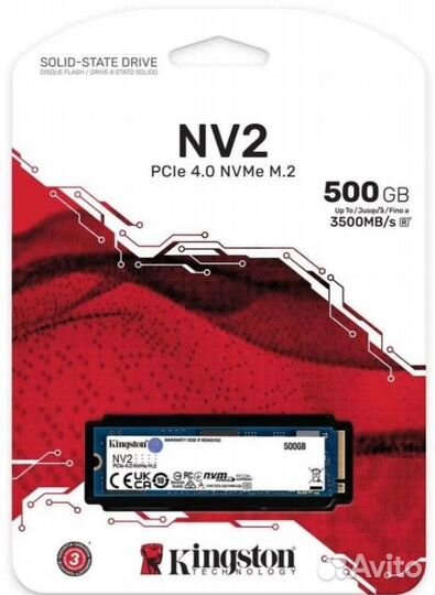 Ssd m2 nvme SSD накопитель Kingston NV2 SNV2S/500G