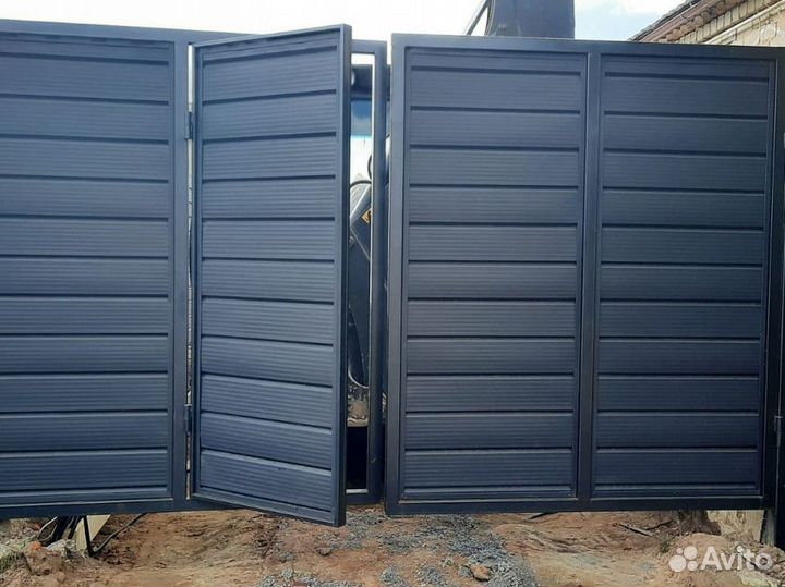 Гаражные распашные ворота на заказ