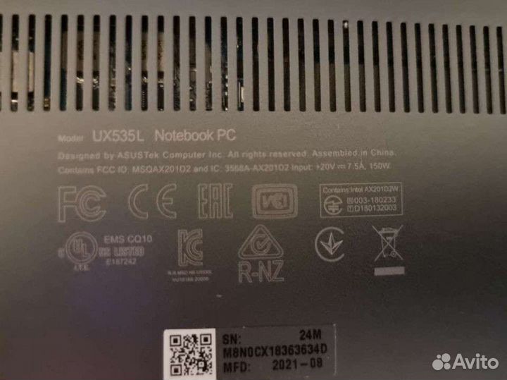 Asus zenbook pro 15 oled ux535l 4k touch screen