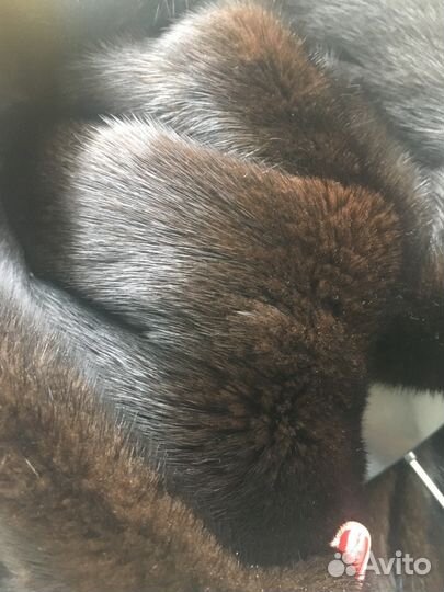 Шуба норковая с капюшоном