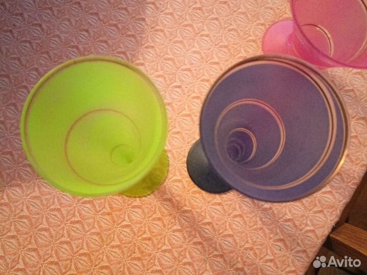 Фужеры, бокалы цветное стекло