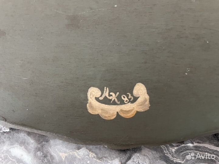 Винтажный флорентийский деревянный поднос