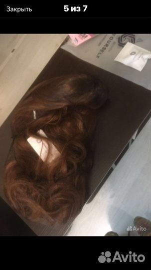 Парик женский, каштановый