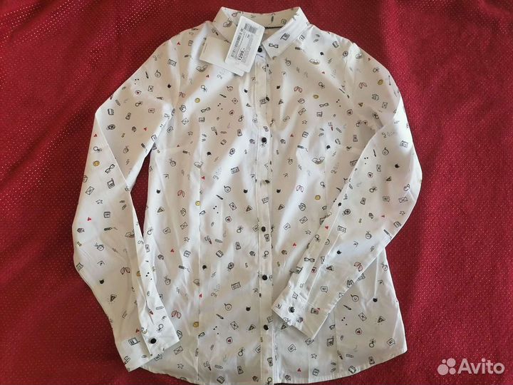 Рубашка школьная для девочки 158