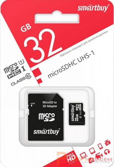 Карта памяти Micro SD HC 32 GB SanDisk (sdsdqm-032