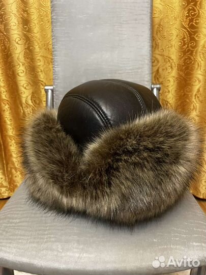 Шапка ушанка мужская меховая
