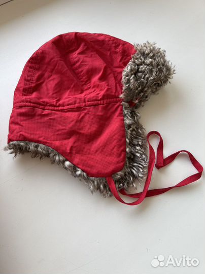 Шапка ушанка на мальчика 6-9 месяцев