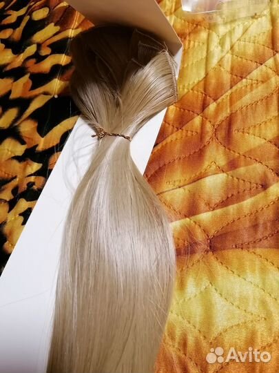 Волосы на заколках русые 11 прядей