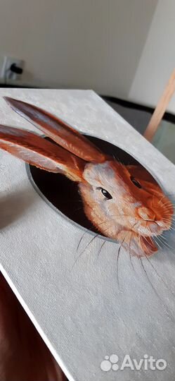 Кролик картина маслом