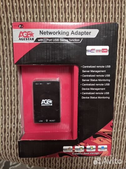 Адаптер USB-сервер Agestar LB4 USB2.0-LAN
