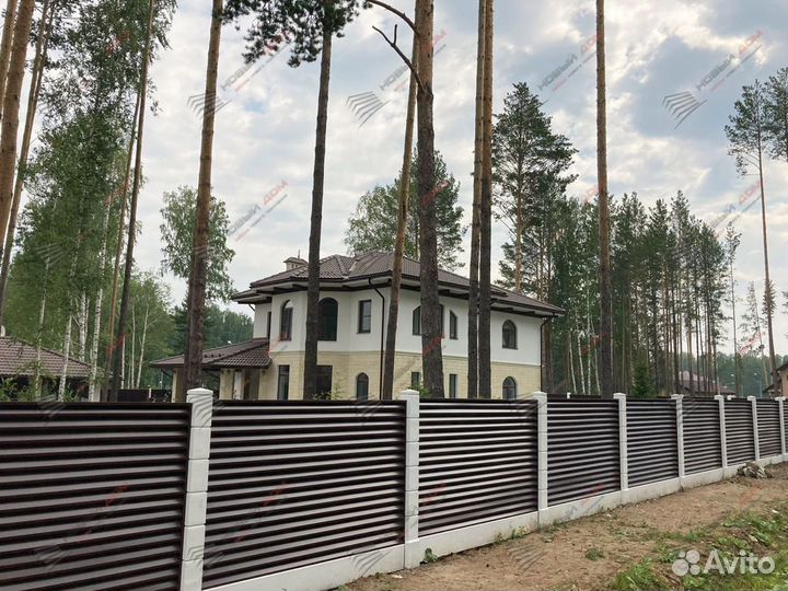 Забор жалюзи горизонтальный