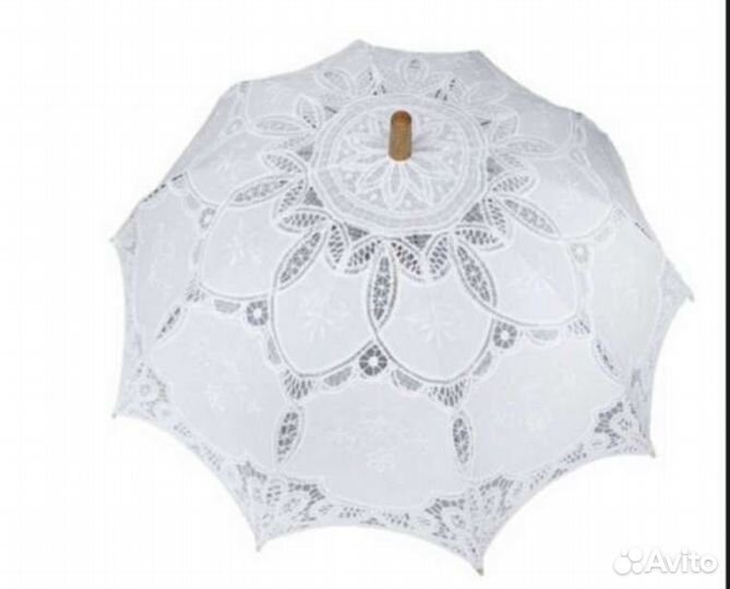 Зонт белый кружевной /свадьба/фотосессия
