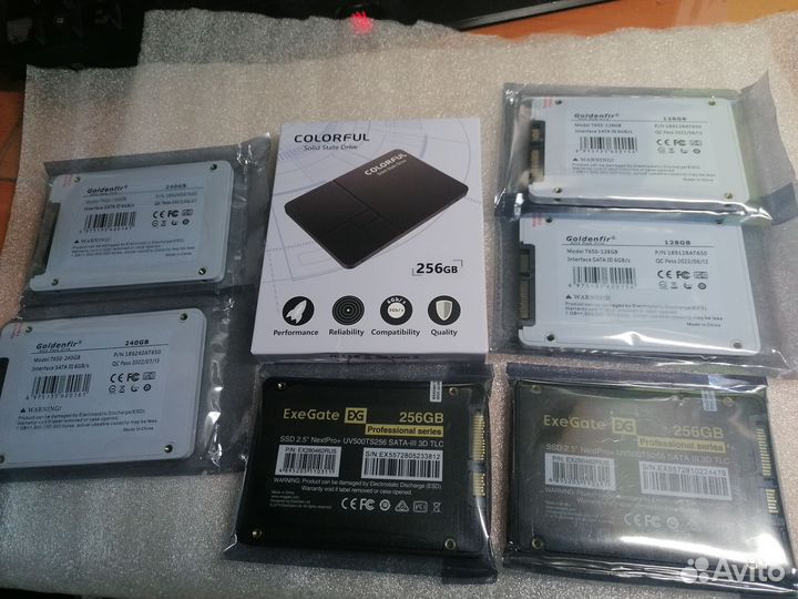 Ssd-диски 120,128,240,256,360,480,512 Гбт Sata,m.2