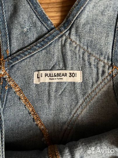 Джинсовый сарафан pull and bear