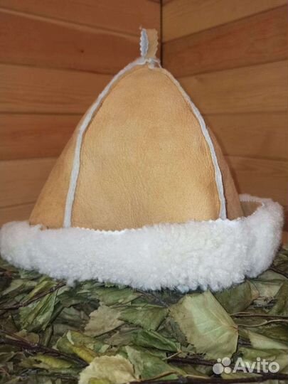 Банная шапка из натуральной овчины