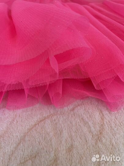 Платье летнее нарядное для девочки 128 + сандалии