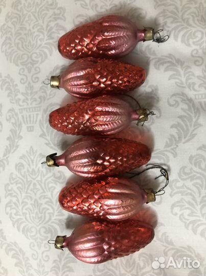 Елочные игрушки СССР шары и шишки