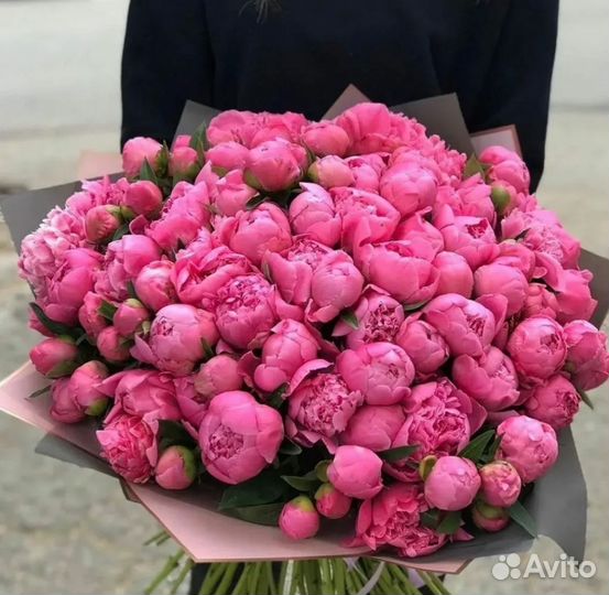Пионы. букеты из пионов. огромные букеты из пионов