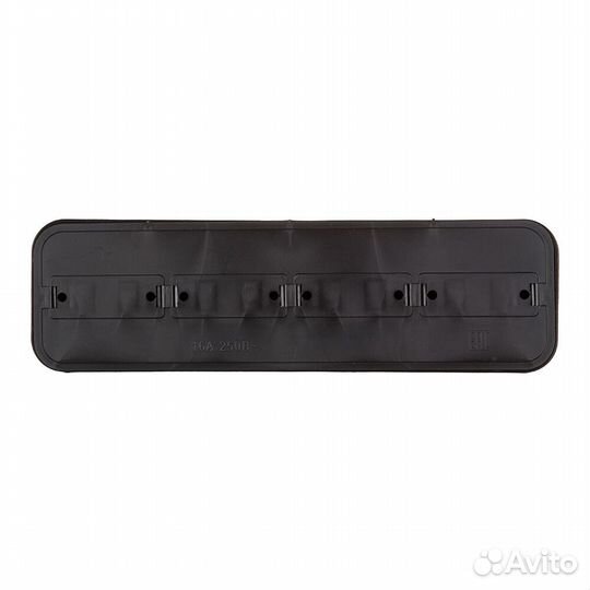 Розетка svet четверная EV0311-0069 открытая установка черный с заземлением