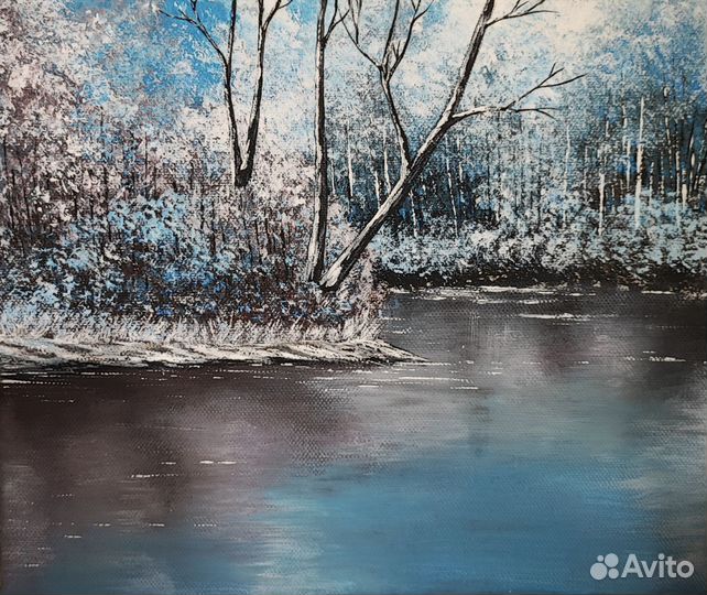 Картина зимний пейзаж