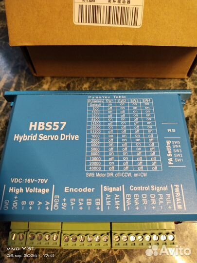 Шаговый двигатель с энкодером