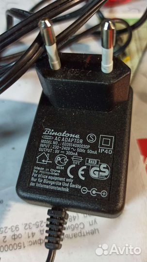 Блок питания 9v 300Ma