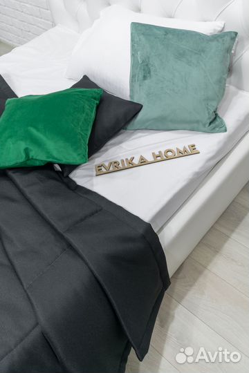 Покрывало орфей черный новое плед на кровать