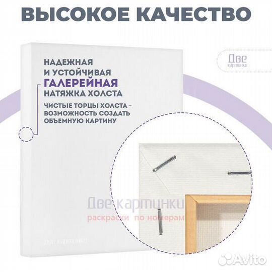 Коробка 10 комплектов по 4 холста на подрамнике 40