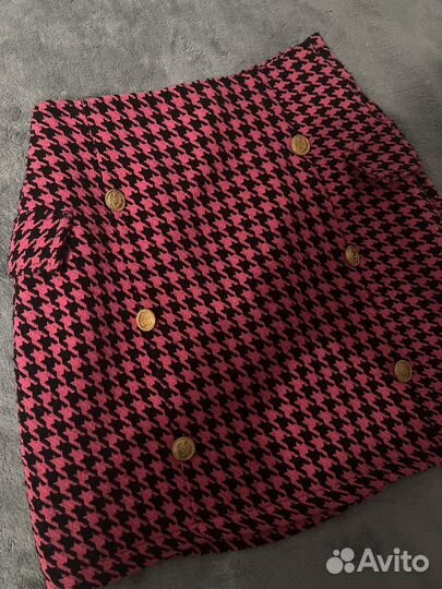 Юбка в гусиную лапку