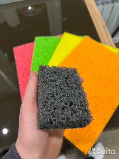 Черные губки для мытья посуды оптом
