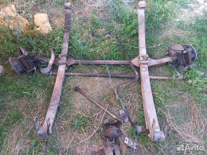 Передняя балка на газель в сборе с рессорами