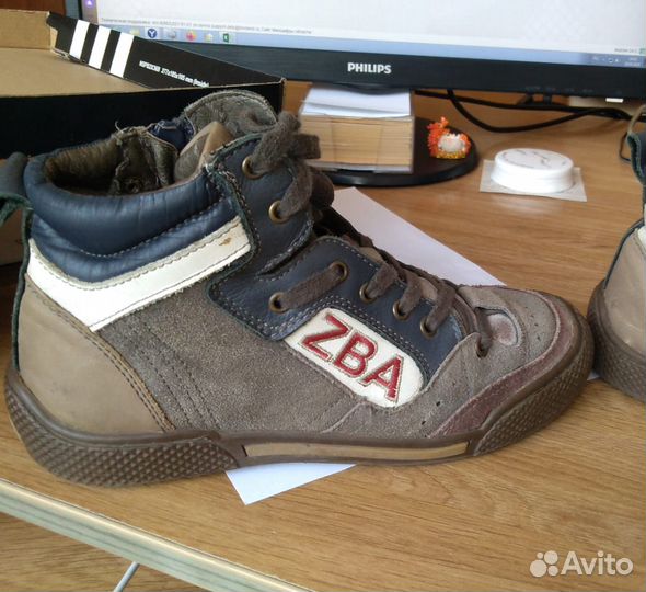 Ботинки кожаные