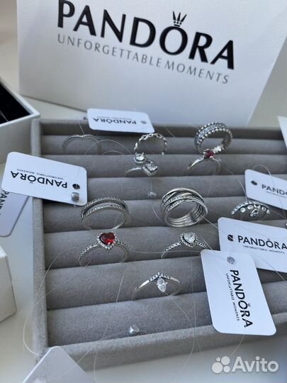 Серебряные кольца Pandora новые