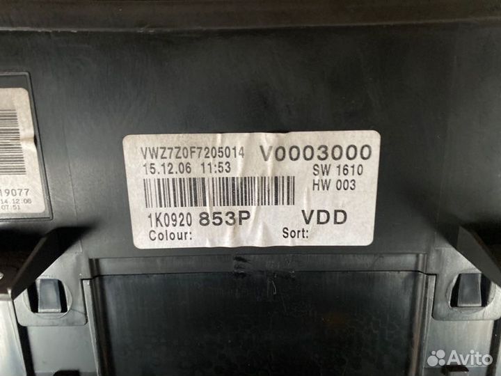 Панель приборов Vw Golf 5 BSE 2007