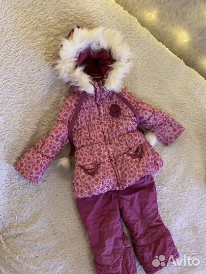 Костюм зимний для девочки 86 сапоги и зимняя шапка