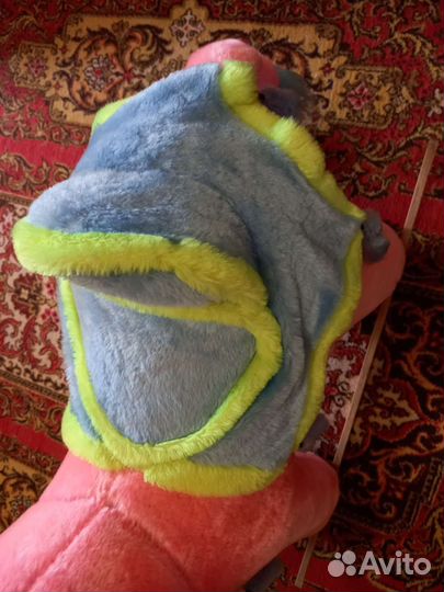 Детская качалка слоник розовый