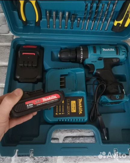 Аккумуляторная дрель шуруповерт makita 26v