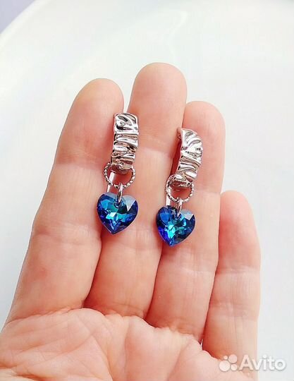 Серьги с подвесками Swarovski