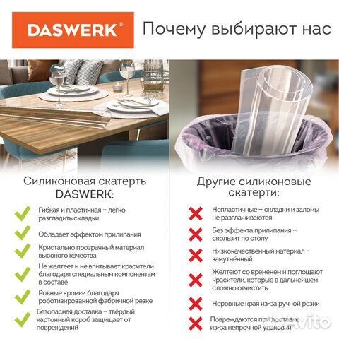 Коврик-подкладка, скатерть пвх прозрачная