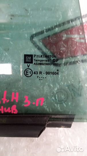 Стекло задней правой двери Опель Астра Н