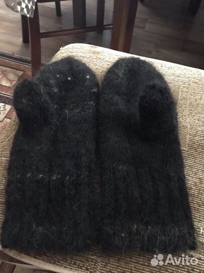 Варежки женские из собачьей шерсти