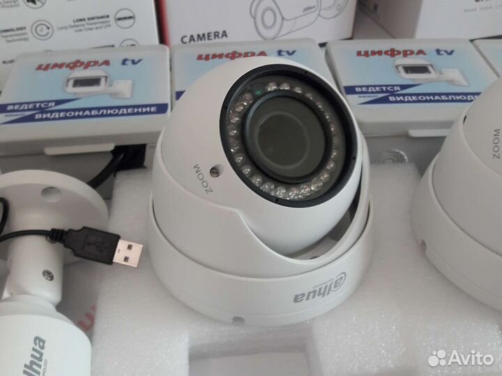 8 Камер видеонаблюдения 4Мп регистратор Dahua